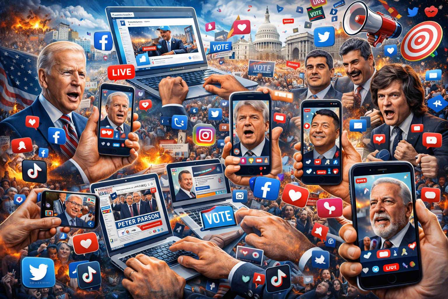 El rol de las redes sociales en las campañas políticas modernas
